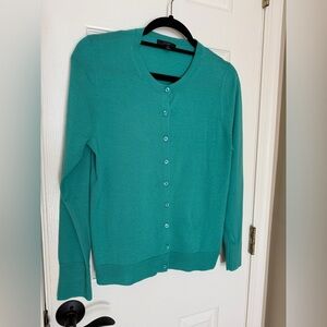 J. Crew Turquoise Button-Up Cardigan